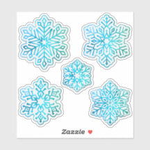 Schneeflocken Cool blau