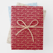 Schneeflocken Custom Holiday Frohe Weihnachten Geschenkpapier Set (Beispiel)