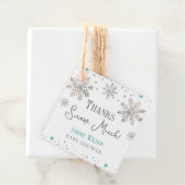 Schneeflocken dank Schnee Viele Babydusche Geschenkanhänger (Beispiel)