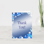 Schneeflocken Danke Karte (Vorderseite)