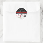 Schneeflocken Dankeschön an Winteraufkleber Runder Aufkleber (Tasche)