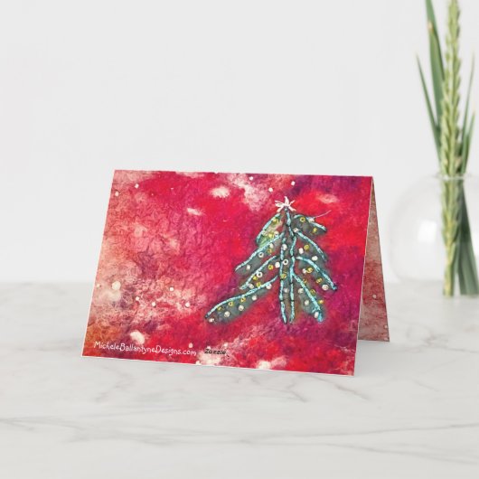 Schneeflocken Dankeskarte (Rückseite)