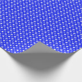 Schneeflocken Dark Blue Geschenkpapier (Ecke)