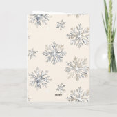 Schneeflocken Deferweihen Karte (Rückseite)