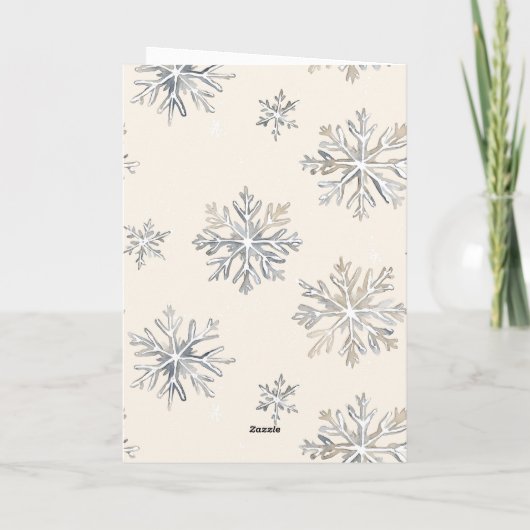 Schneeflocken Deferweihen Karte (Rückseite)