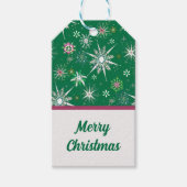 Schneeflocken des mittleren Jahrhunderts im Überfl Geschenkanhänger (Vorderseite)