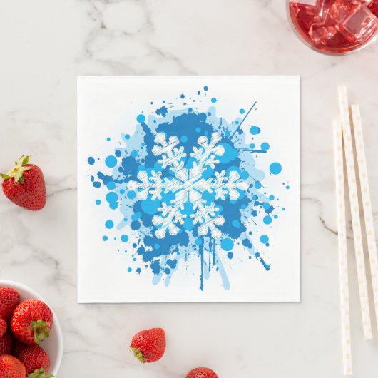 Schneeflocken-Design Serviette (Beispiel)