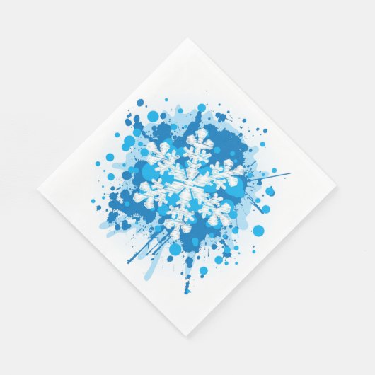 Schneeflocken-Design Serviette (Ecke)