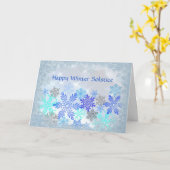 Schneeflocken Design Winter Solstice Card Karte (Gelbe Blume)