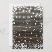 Schneeflocken Diamond Wedding Dress Brautparty Einladung (Rückseite)