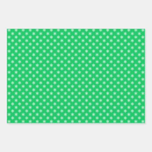 Schneeflocken DIY Hintergrundfarben Geschenkpapier Set (Vorderseite 2)