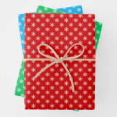 Schneeflocken DIY Hintergrundfarben Geschenkpapier Set (Beispiel)