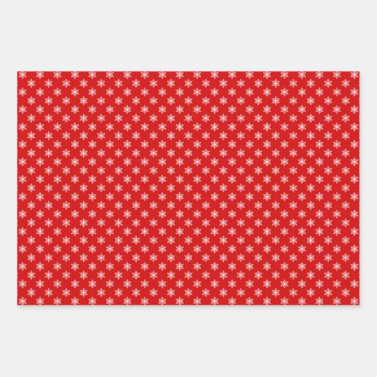 Schneeflocken DIY Hintergrundfarben Geschenkpapier Set (Vorderseite)