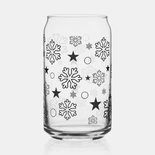 Schneeflocken Dosenglas (Vorderseite)