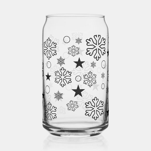 Schneeflocken Dosenglas (Rückseite)