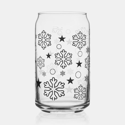 Schneeflocken Dosenglas (Links)