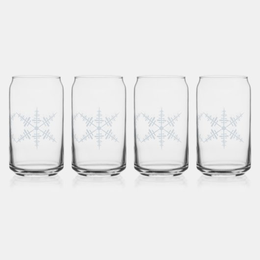 Schneeflocken Dosenglas (Hinten)