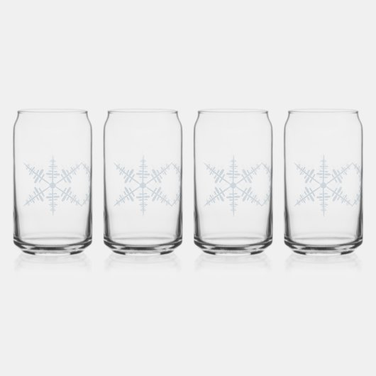 Schneeflocken Dosenglas (Vorderseite)