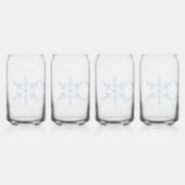 Schneeflocken Dosenglas (Vorderseite)