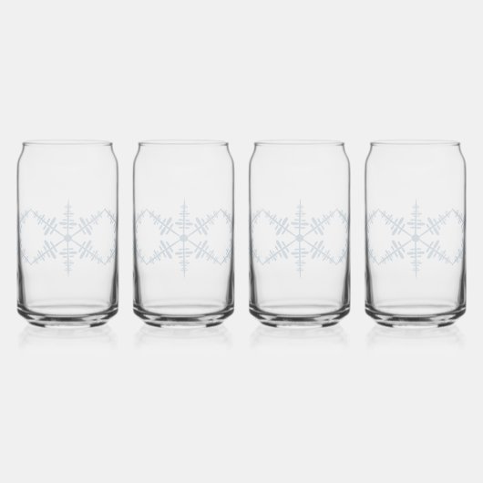 Schneeflocken Dosenglas (Links)