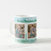 Schneeflocken | Drei Fotos Weihnachten Kaffeetasse (Vorderseite Links)