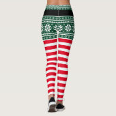 Schneeflocken-Druck auf den Weihnachtselfen rot un Leggings (Rückseite)