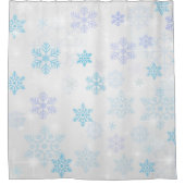 Schneeflocken Duschvorhang (Vorderseite)