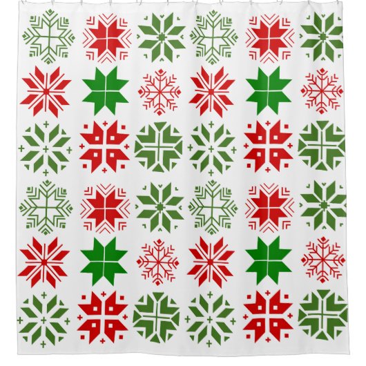 Schneeflocken Duschvorhang (Vorderseite)