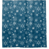 Schneeflocken Duschvorhang (Vorderseite)