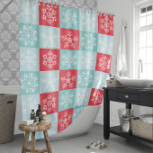 Schneeflocken Duschvorhang