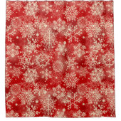 Schneeflocken Duschvorhang (Vorderseite)