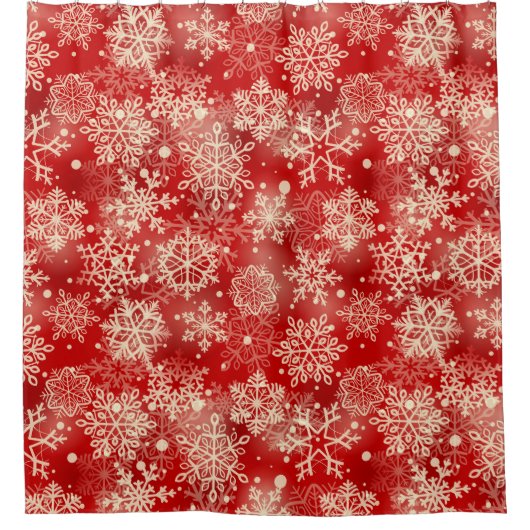 Schneeflocken Duschvorhang (Vorderseite)