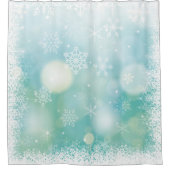 Schneeflocken Duschvorhang (Vorderseite)