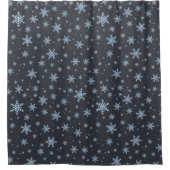 Schneeflocken Duschvorhang (Vorderseite)