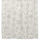 Schneeflocken Duschvorhang (Vorderseite)