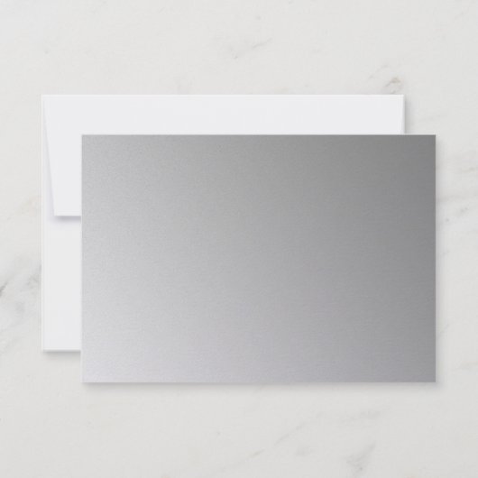 Schneeflocken Edelsteine/ Silber RSVP Karte (Rückseite)