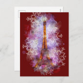 Schneeflocken Eiffelturm Paris Winter Weihnachten (Vorne/Hinten)