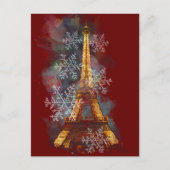 Schneeflocken Eiffelturm Paris Winter Weihnachten (Vorderseite)