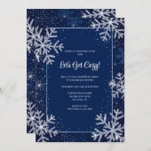 Schneeflocken Einladung (Vorne/Hinten)