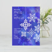Schneeflocken Einladung (Stehend Vorderseite)