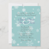 Schneeflocken Einladung (Rückseite)