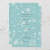 Schneeflocken Einladung (Vorne/Hinten)