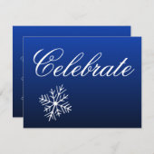 Schneeflocken Einladungen (Vorne/Hinten)