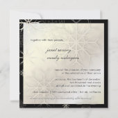 Schneeflocken, Einladungen für Winterhochzeiten (Rückseite)