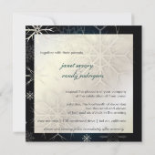 Schneeflocken, Einladungen für Winterhochzeiten (Rückseite)