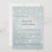 Schneeflocken, Einladungen für Winterhochzeiten (Rückseite)