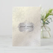 Schneeflocken, Einladungen für Winterhochzeiten (Stehend Vorderseite)