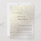 Schneeflocken, Einladungen für Winterhochzeiten (Rückseite)