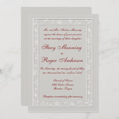 Schneeflocken - Einladungen zum Hochzeitstag (Vorne/Hinten)