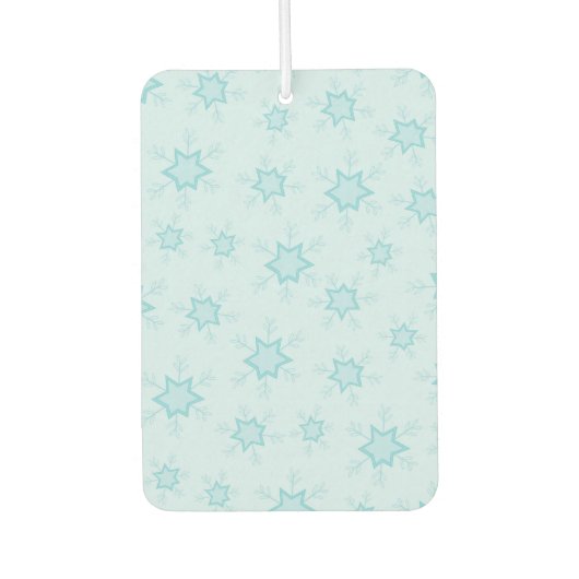 Schneeflocken, Eisblau, Eisschneeflocken, Schnee Autolufterfrischer (Vorderseite)